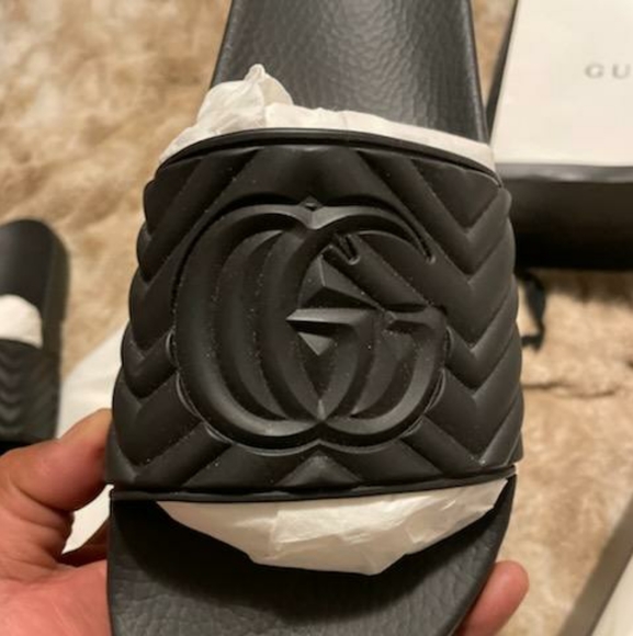 Gucci men\'s size 11 black slides main image 5